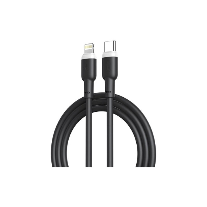 Дата кабель USB-C to Lightning 1.0m 20W liquid silicone NB208A black XO (6920680826810)