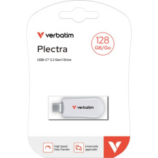 USB флеш накопичувач Verbatim 128GB Plectra White USB-C (30229)