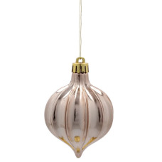 Ялинкова іграшка Chomik пластикові кульки 8 шт, 6 см, шампань (5900779893979_2)