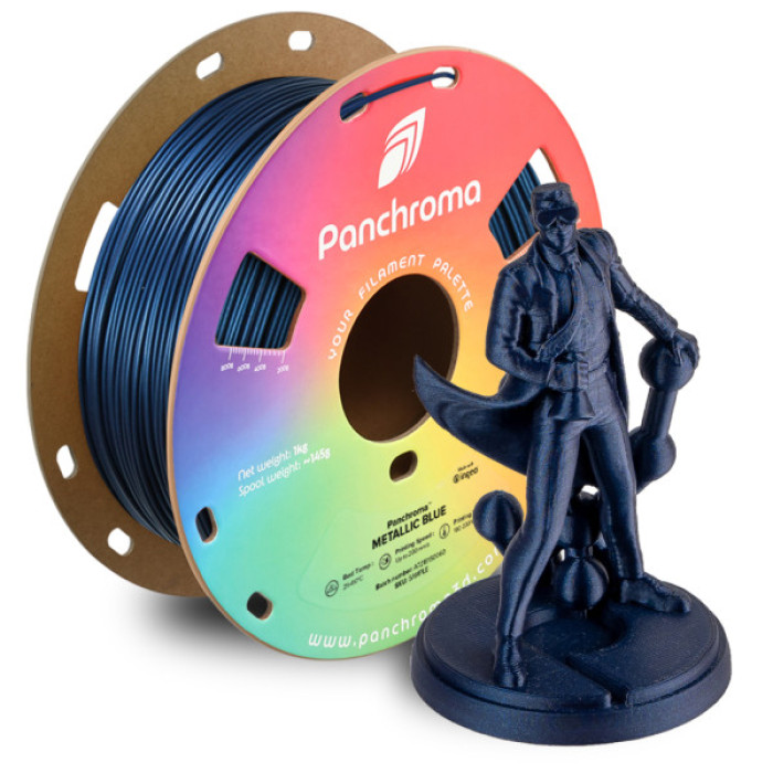 Пластик для 3D-принтера Polymaker PLA PANCHROMA METALLIC 1,75mm 1kg BLUE (CA02036)