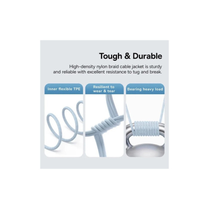 Дата кабель USB-C to USB-C 1.0m 100W blue Baseus (1167203)