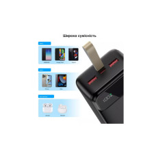 Батарея універсальна Choetech 50000mAh, PD/65W, QC/3.0, USB-C In/out, 2*USB-A (B733-CCBK)