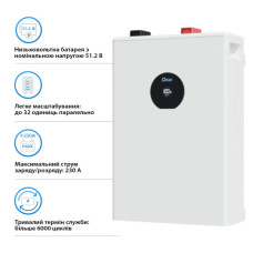 Батарея LiFePo4 Deye SE-F12-C, 51.2V - 230Ah, 11.8kWh (SE-F12-C)