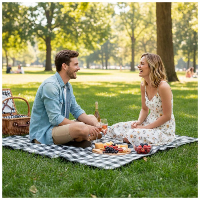 Туристичний килимок Soft Me Picnic для пікніка чорний (70030105-01)