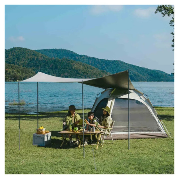 Намет Naturehike тримісний автоматичний із тентом Ango CNK2550WS01 L, сірий (6975641888321)