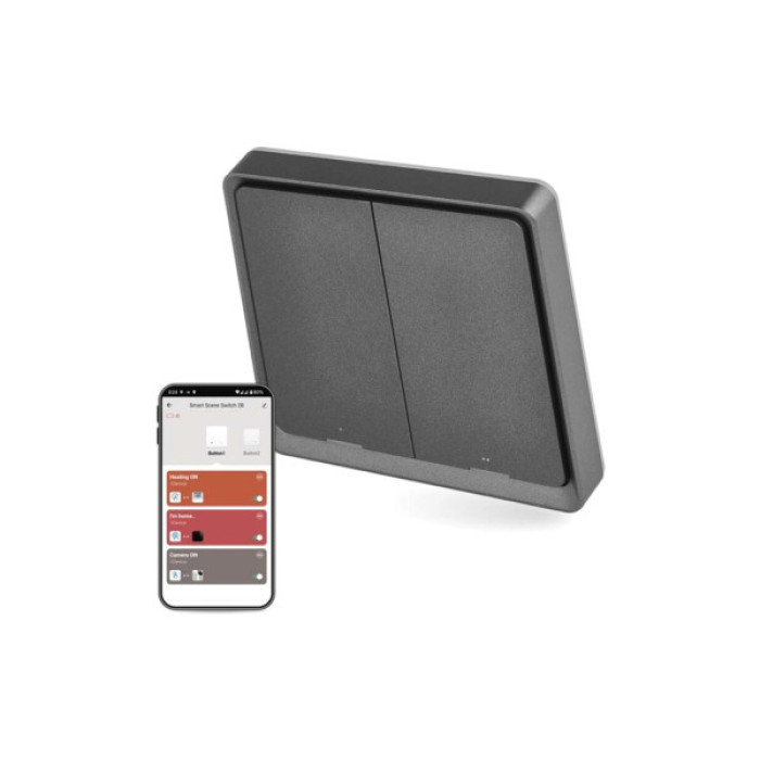 Розумний вимикач EMOS H5015 2 buttons ZigBee 3.0 Black (H5015)