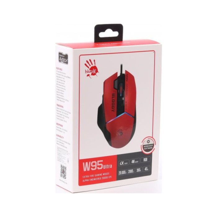 Мишка A4Tech Bloody W95 Ultra USB Red/Black (4711421002301)