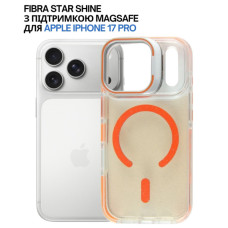 Чохол до мобільного телефона BeCover FIBRA Star Shine MagSafe Apple iPhone 17 Pro Orange (715429)