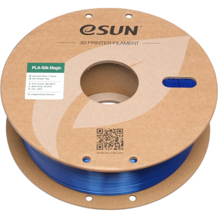 Пластик для 3D-принтера eSUN ePLA-Silk Magic 1кг, 1.75мм, Blue Silver (EPLA-SILKMAGIC-P175US1)