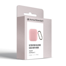 Чохол для навушників Armorstandart Ultrathin Silicone Case With Hook для Apple AirPods 2 Pink (ARM59688)