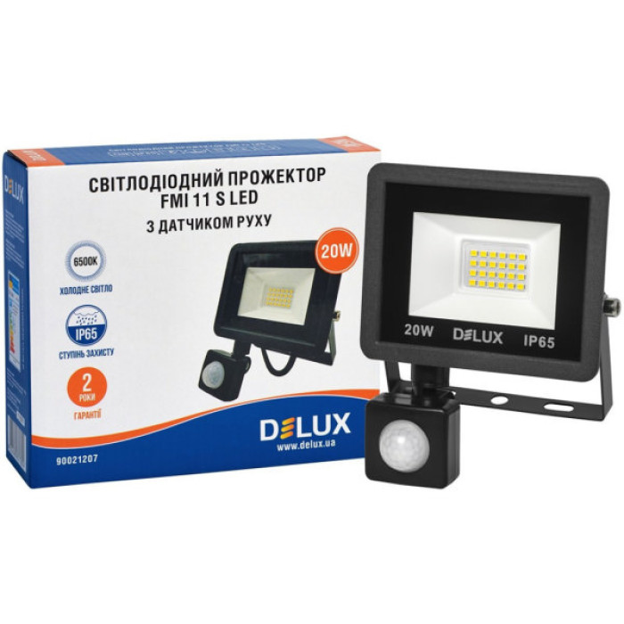 Прожектор Delux FMI 11 S LED 20Вт 6500K IP65 (90021207)