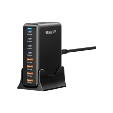 Зарядний пристрій Essager 4xUSB-C + 4xUSB 320W GaN (EZC320W-QJB0G-Z)