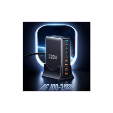 Зарядний пристрій Essager 4xUSB-C + 4xUSB 320W GaN (EZC320W-QJB0G-Z)