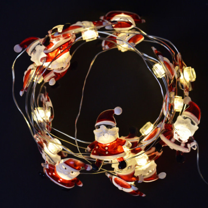 Гірлянда YES! Fun На мідному дроті Санта 20 LED Тепло-біла 2.2 м На батарейках (801211)