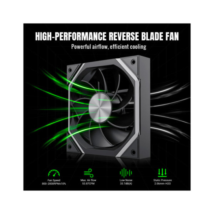 Кулер до корпусу Gamemax FN12A-N2-R