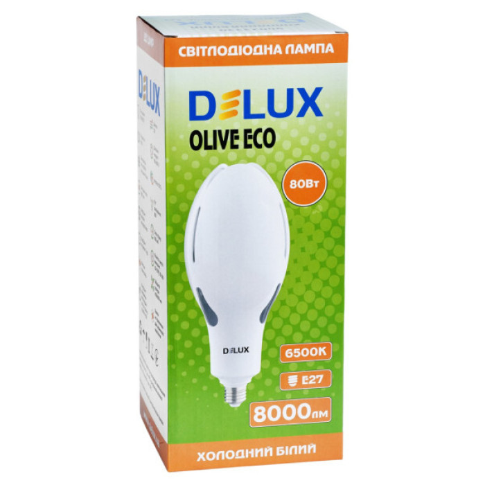 Лампочка Delux OLIVE ECO 80Вт E27 6500K 230В (90023330)