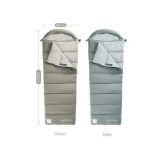 Спальний мішок Naturehike з капюшоном із мішком для зберігання M300 CNK2350WS023, сірий, лівий (6927595775974)