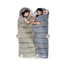 Спальний мішок Naturehike з капюшоном із мішком для зберігання M300 CNK2350WS023, сірий, лівий (6927595775974)