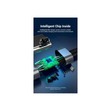 Дата кабель USB 2.0 AM to 2хUSB-C M 1.0m 2.4А 480Mbps Aluminum Vention (CQOHF)