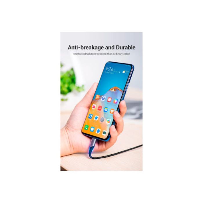 Дата кабель USB 2.0 AM to 2хUSB-C M 1.0m 2.4А 480Mbps Aluminum Vention (CQOHF)