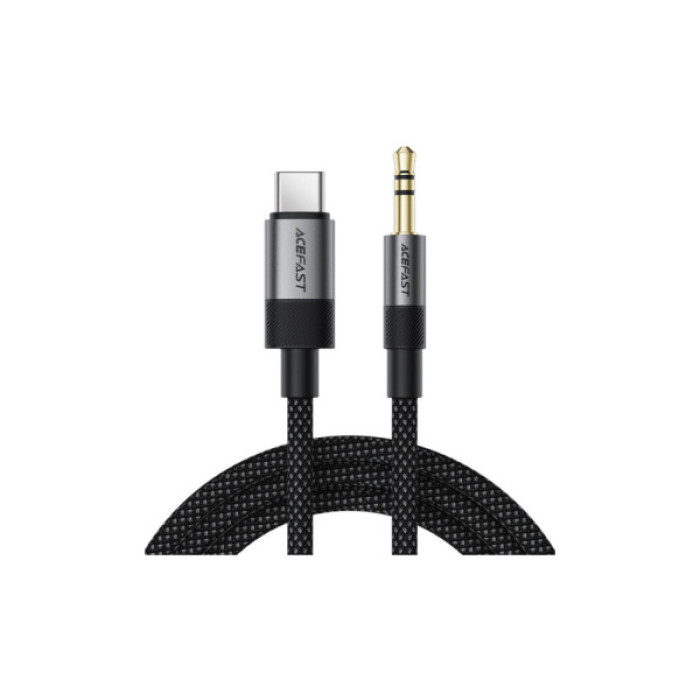 Кабель мультимедійний USB-C to 3.5mm M 0.15m black Acefast (6974316285274)