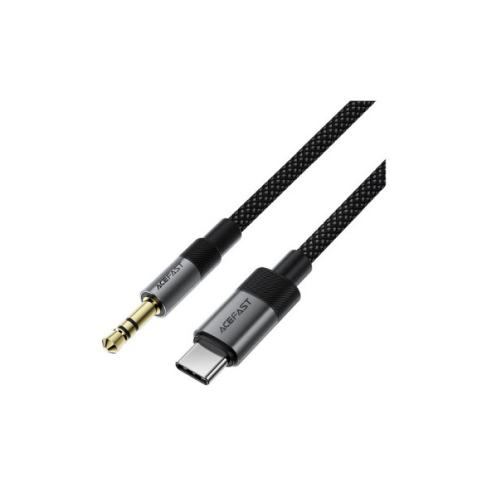 Кабель мультимедійний USB-C to 3.5mm M 0.15m black Acefast (6974316285274)