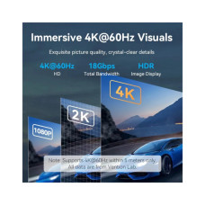 Кабель мультимедійний HDMI M to HDMI M 10.0m 4K30Hz cotton braided black Vention (ALLBL)