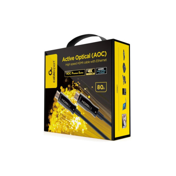 Кабель мультимедійний HDMI M to HDMI M 80.0m V2.0 AOC 4K60Hz Cablexpert (CCBP-HDMI-AOC-80M-02)