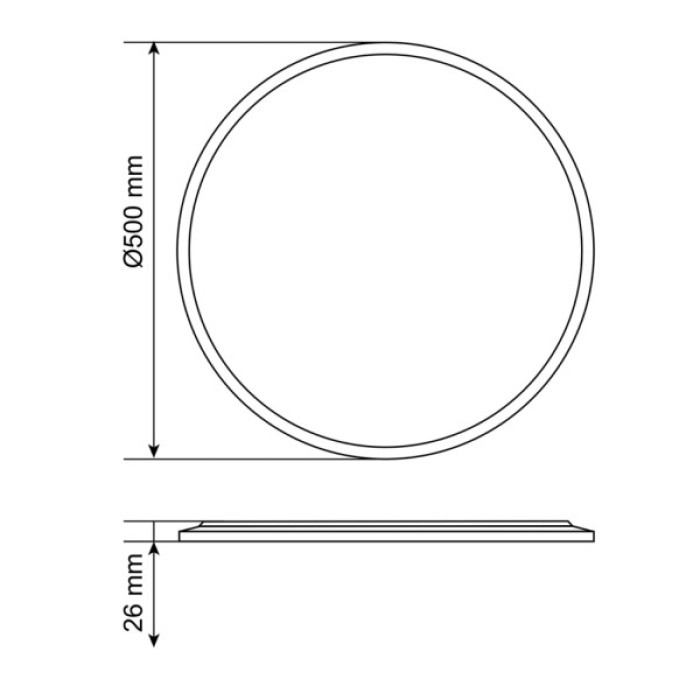 Світильник Videx DL5R 44W 3000K-4000K-5000K White (VL-DL5R-44CW)