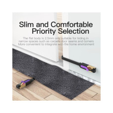 Патч-корд 1.5м FTP cat 7 RJ-45 black Vention (ICABG)