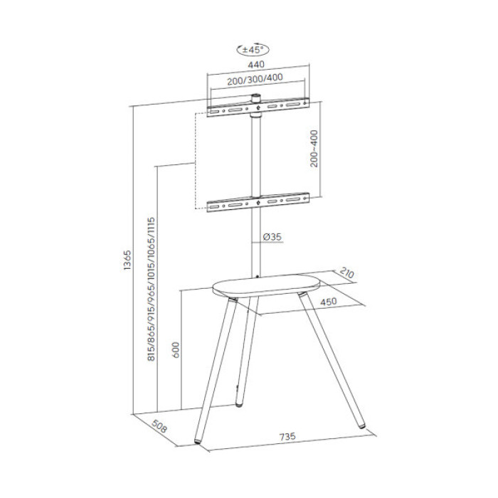 Стійка презентаційна OfficePro TVS226