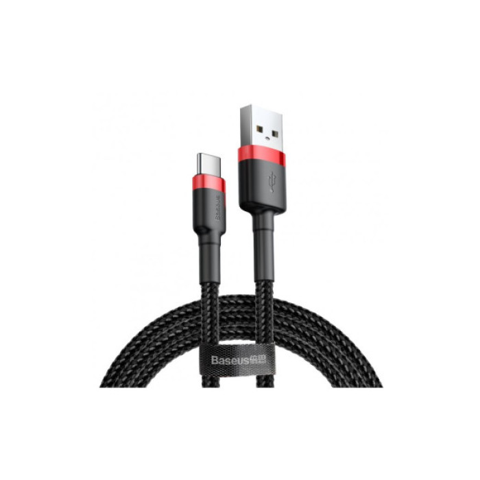 Дата кабель USB 2.0 AM to USB-C 2.0m 2A red-black Baseus (CATKLF-C91)