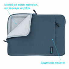 Чохол до ноутбука Grand-X 15.6'' Dark Grey (SL-15D)