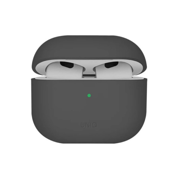 Чохол для навушників Uniq Lino AirPods 4 Silicone Ash Grey (8886463691373)