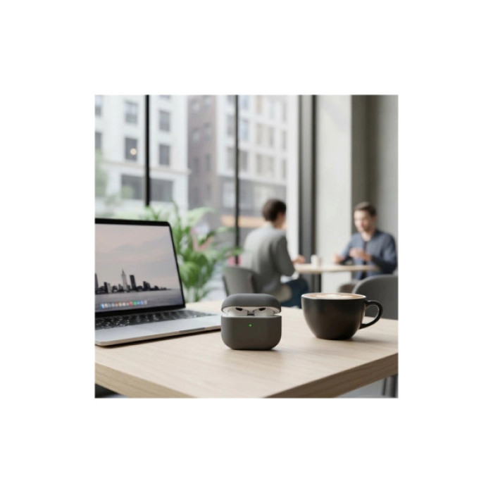 Чохол для навушників Uniq Lino AirPods 4 Silicone Ash Grey (8886463691373)