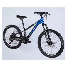 Велосипед Space 24" PHAETON DD FR рама-11" AL 2026 чорно-синій (OPS-SP-24-071)