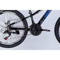 Велосипед Space 24" PHAETON DD FR рама-11" AL 2026 чорно-синій (OPS-SP-24-071)