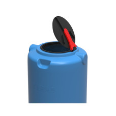 Ємність для води Вігер вертикальна харчова 1000 л вузька, кришка з клапаном синя (13231)