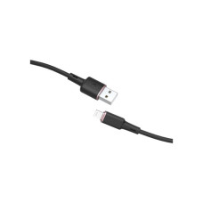 Дата кабель USB 2.0 AM to Lightning 1.2m 2.4A silicone C2-02 black Acefast (AFC2-02B)