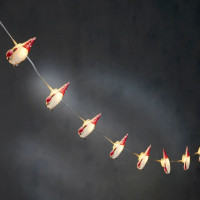 Гірлянда Luca Lighting Санта, струна, 1,3 м, класична біла, 10 LED 2AA, таймер (8720967822850)