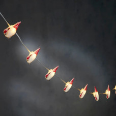 Гірлянда Luca Lighting Санта, струна, 1,3 м, класична біла, 10 LED 2AA, таймер (8720967822850)