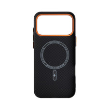 Чохол до мобільного телефона Armorstandart LikeCarbon2 SE MagCase Apple iPhone 17 Pro Max Kevlar Black Orange (ARM89165)