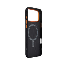 Чохол до мобільного телефона Armorstandart LikeCarbon2 SE MagCase Apple iPhone 17 Pro Max Kevlar Black Orange (ARM89165)
