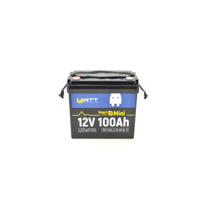 Батарея LiFePo4 WattCycle 12,8V 100Ah, 1,28kWh, Bluetooth (WT12V100AH100MINIBT)