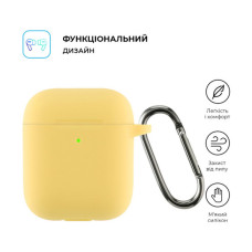 Чохол для навушників Armorstandart Ultrathin Silicone Case With Hook для Apple AirPods 2 Yellow (ARM59696)