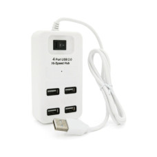 Концентратор Voltronic USB 2.0 to 4xUSB with power switch white (YT-HWS4-W)