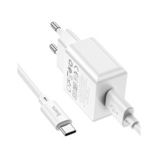 Зарядний пристрій HOCO C106A Leisure USB + cable USB to USB-C 10.5W White (6931474783912)
