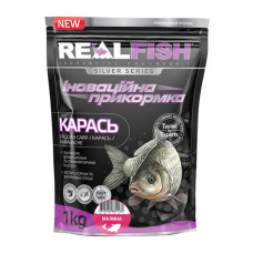 Прикормка Real Fish Silver Series Карась Малина 1kg (809.00.20)