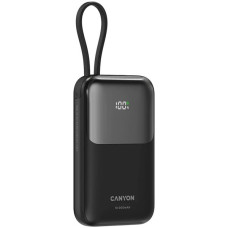 Батарея універсальна Canyon 10000mAh OnPower 101 PD/22.5W built-in cable Black (CNS-CPB101BK)