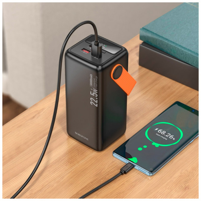 Батарея універсальна BOROFONE 50000mAh BJ66A Magnifico 22.5W PD/20W Black (6941991115158)